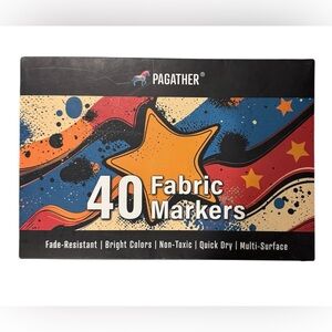 40 Fabric Markers - Multicolor Set